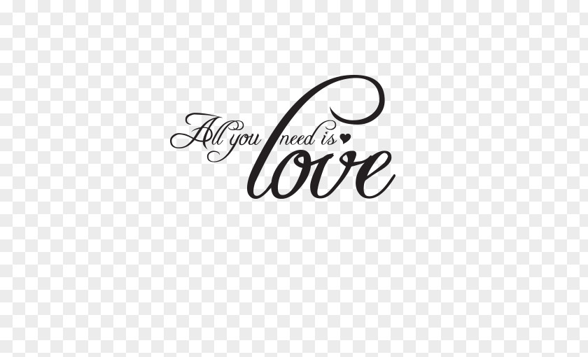 All You Need Is Love Sticker Song Brand Text PNG