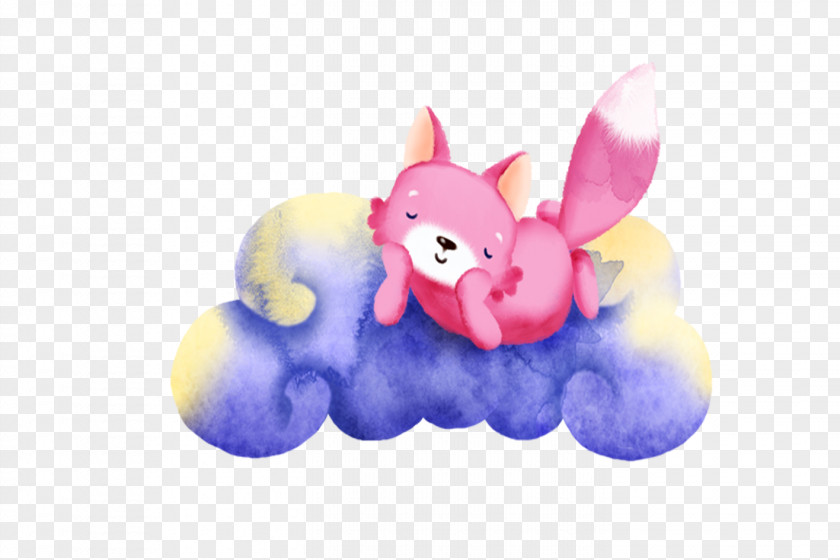 Cloud Fox Nine-tailed Euclidean Vector PNG