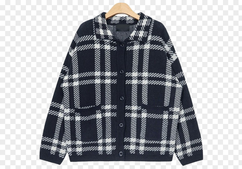 Jacket Merino Cardigan Tartan Sleeve Cashmere Wool PNG
