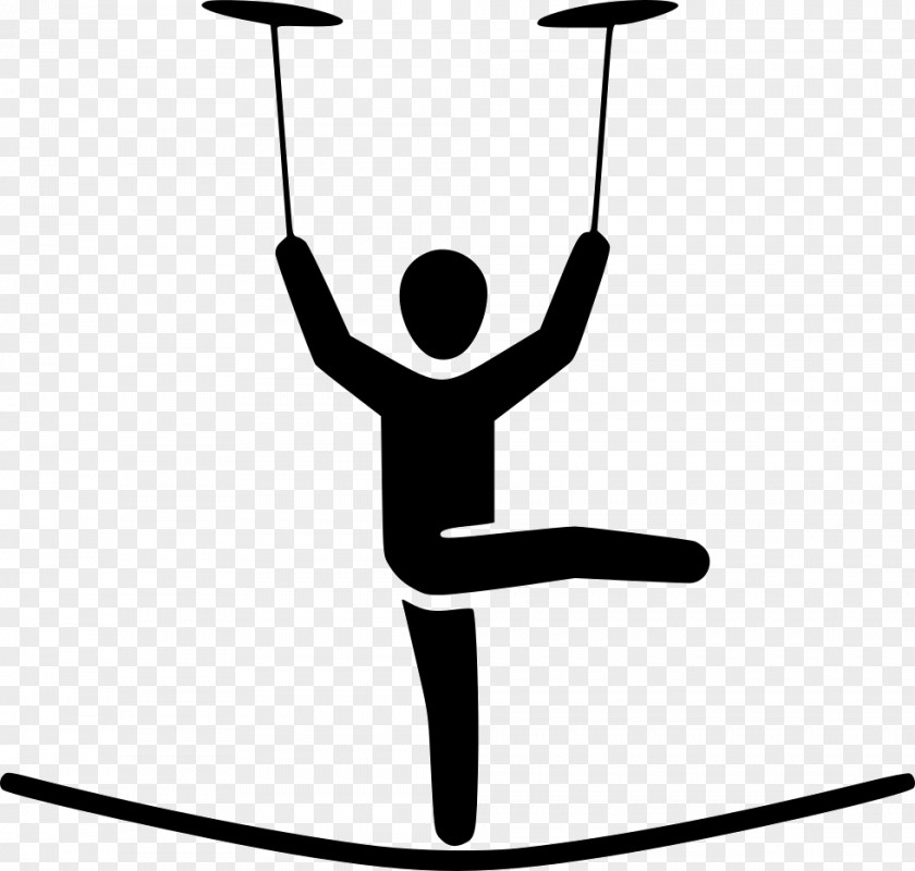 Circus Tightrope Walking Plate Spinning Clip Art PNG