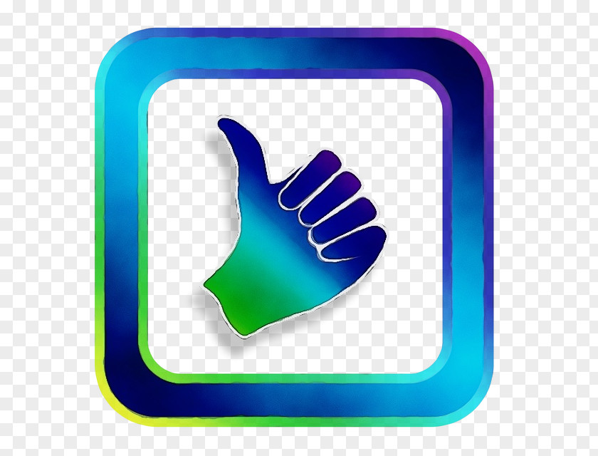 Symbol Electric Blue Hand Icon Finger Gesture Thumb PNG