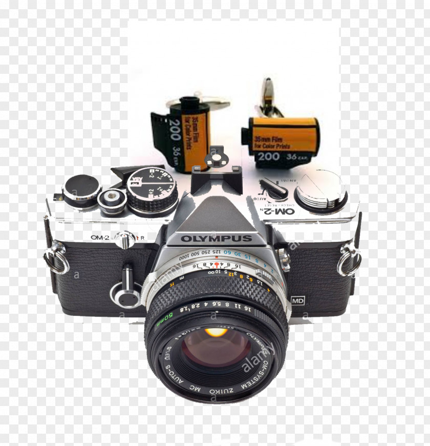 Camera Film Olympus OM-2 Nikon AF Nikkor 50 Mm F/1.8D Lens Single-lens Reflex PNG