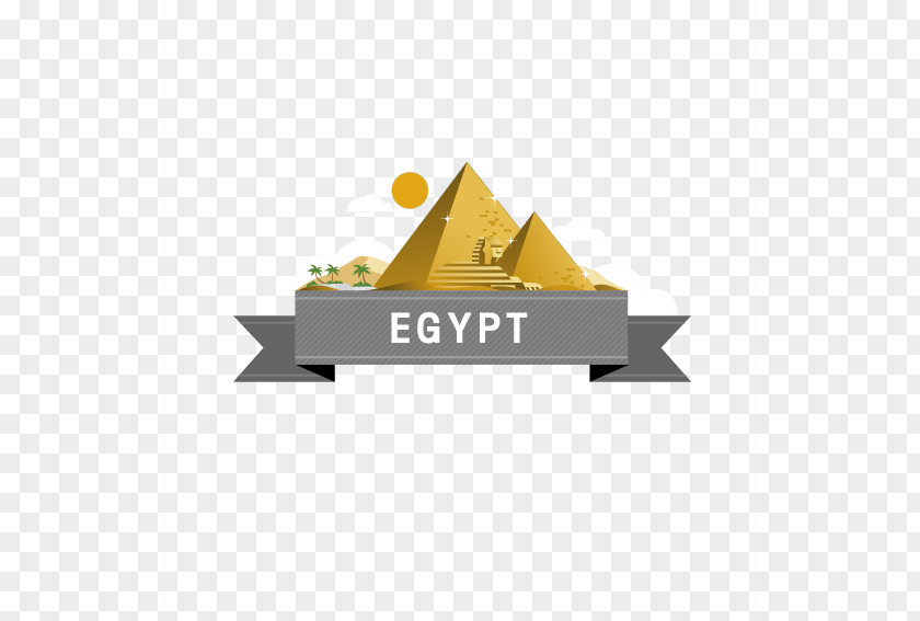 Egypt National Tourist Landmarks LOGO Christmas Card Greeting Decoration PNG