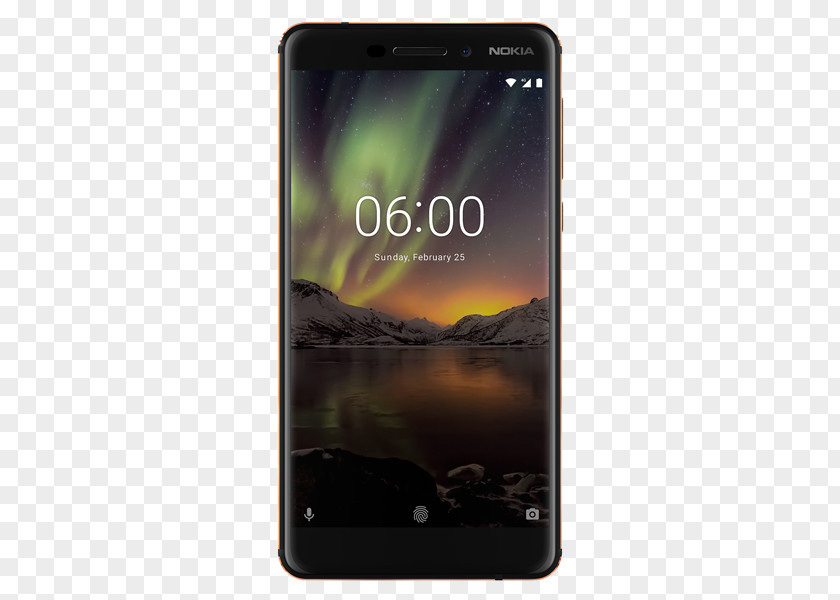 Smartphone Nokia 6 (2018) (blue Gold) 2018 Black Copper Hardware/Electronic PNG