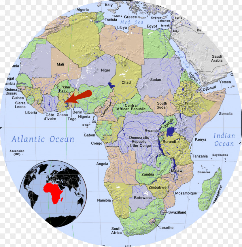 Africa World Map Atlas PNG