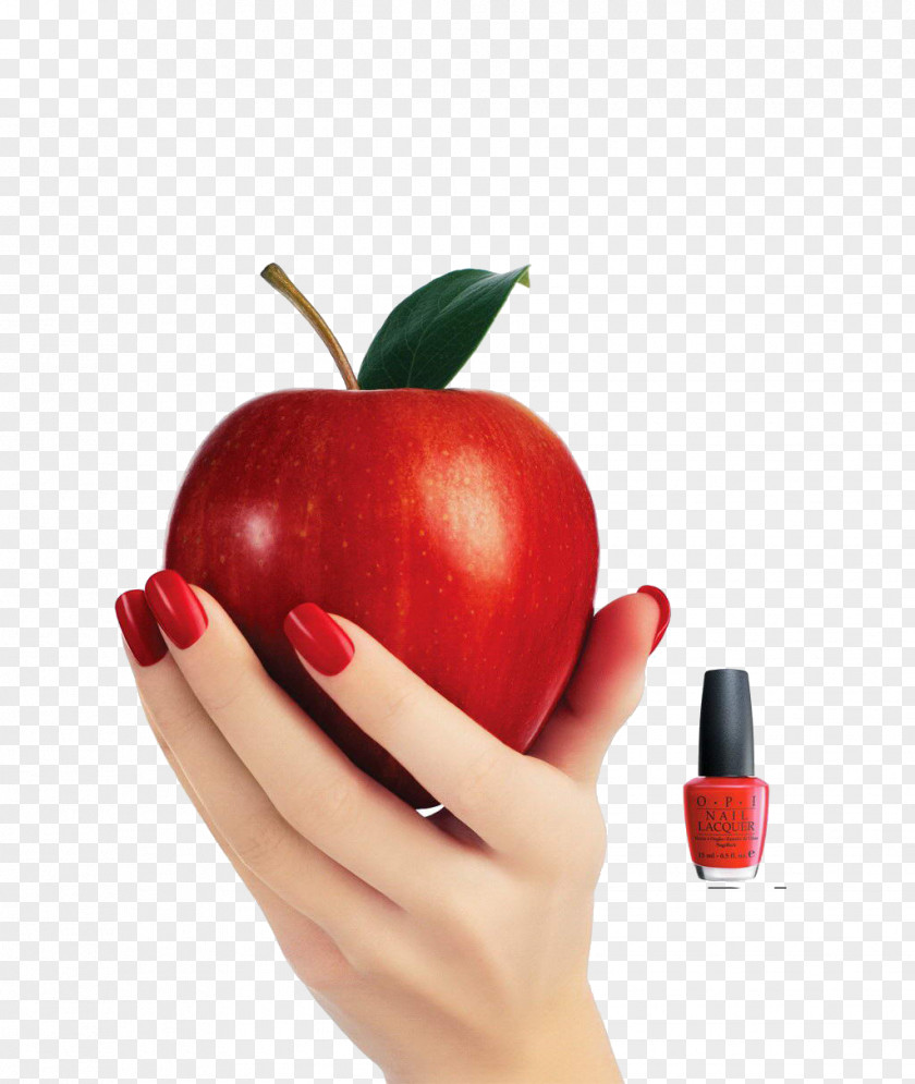 Holding Apple Nail Polish Salon Gel Nails Manicure PNG