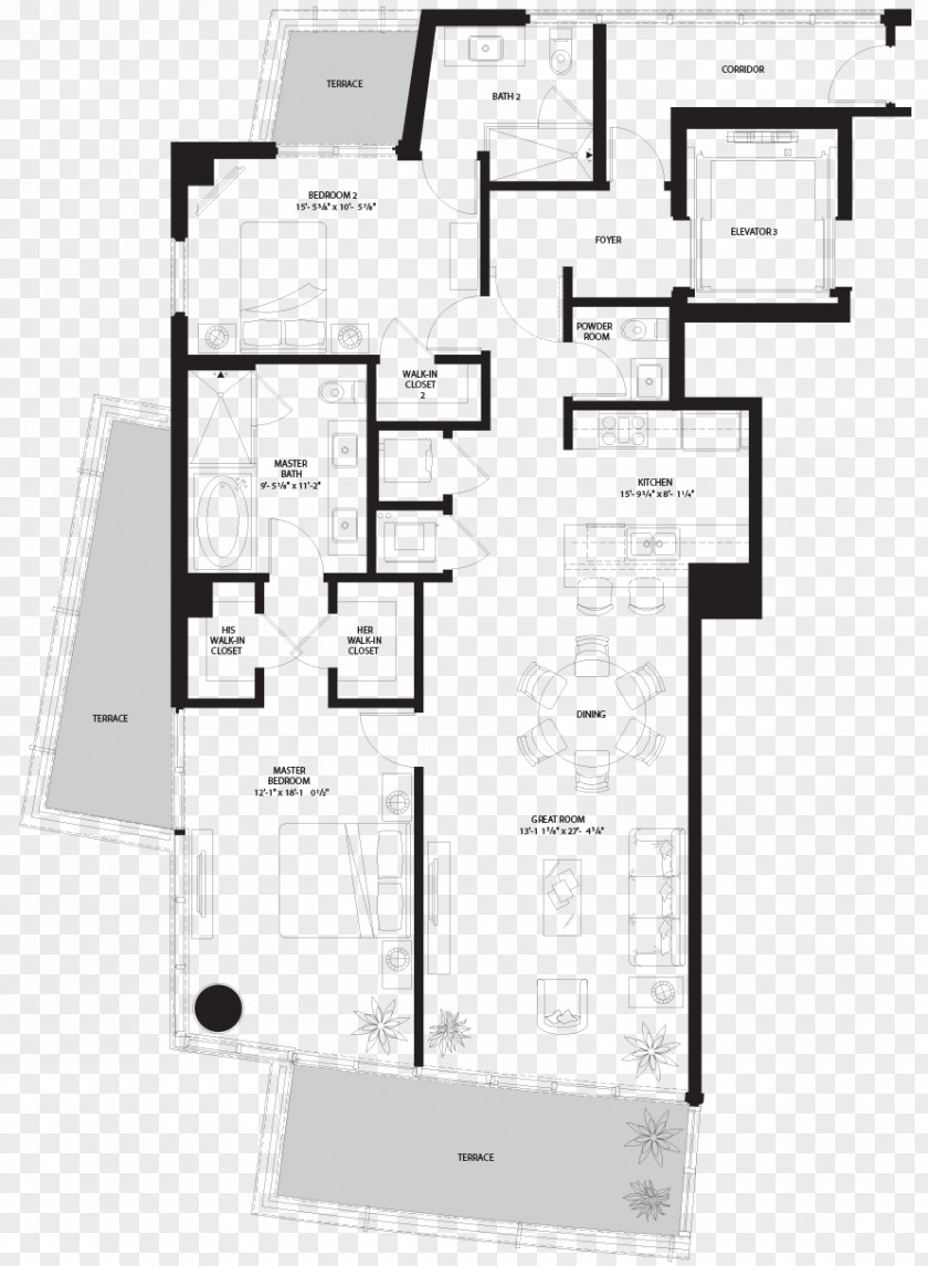 House Floor Plan Furniture Apartment PNG