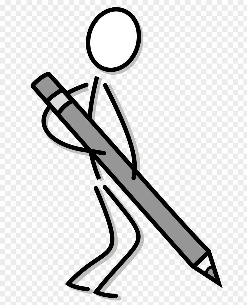 Stick Figure Drawing Writing Clip Art PNG