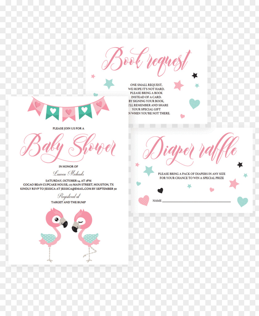 Wedding Invitation Baby Shower Save The Date Party Flamingo PNG