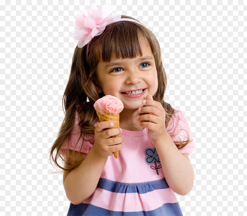 CHILD Ice Cream Cones Waffle Eating PNG