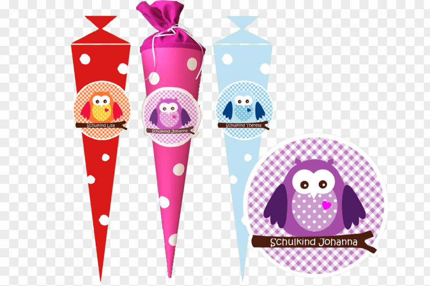 Eule Schultüte Toy Owl Name Text PNG