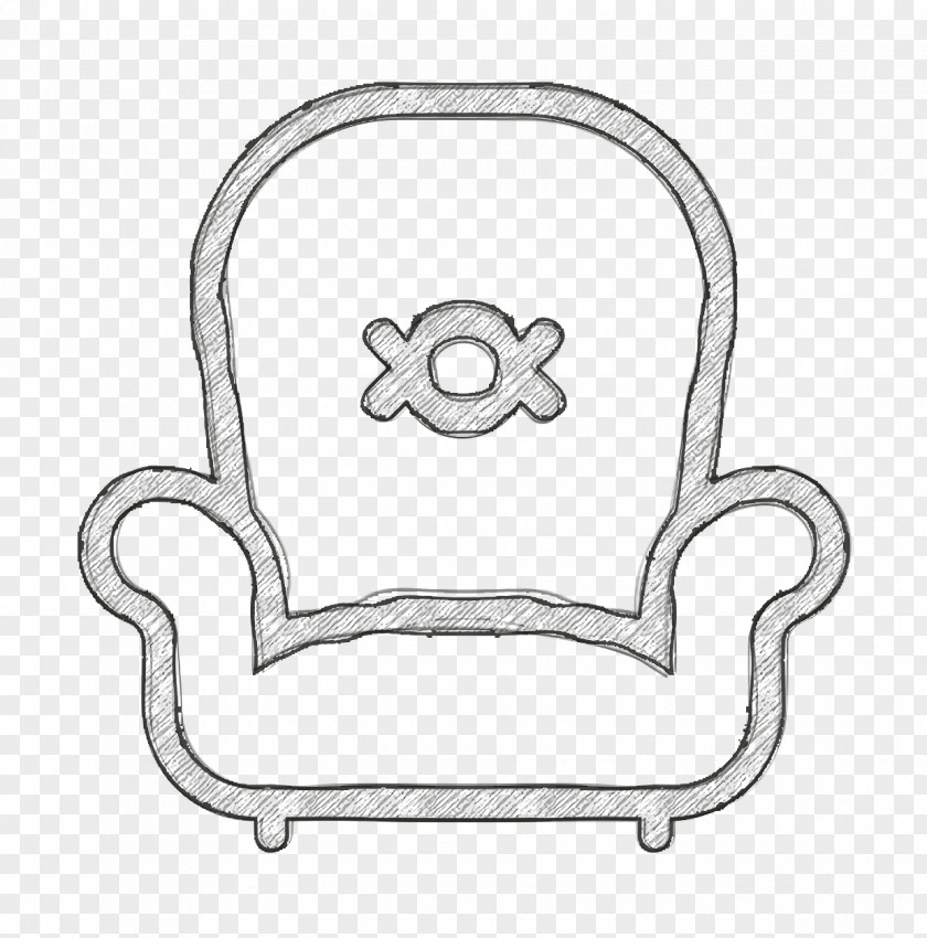 Line Art Streamline Icon Armchair Chair PNG