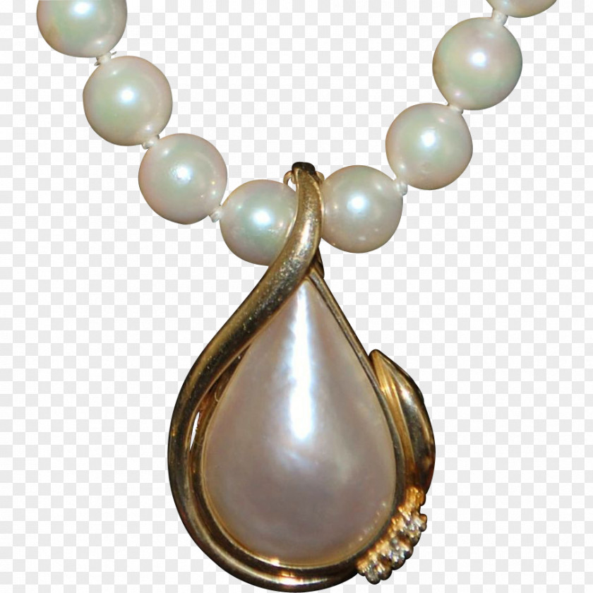 Necklace Cultured Pearl Baroque PNG