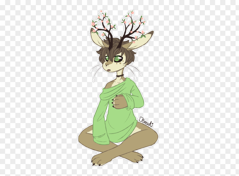 Reindeer Hare Green Clip Art PNG
