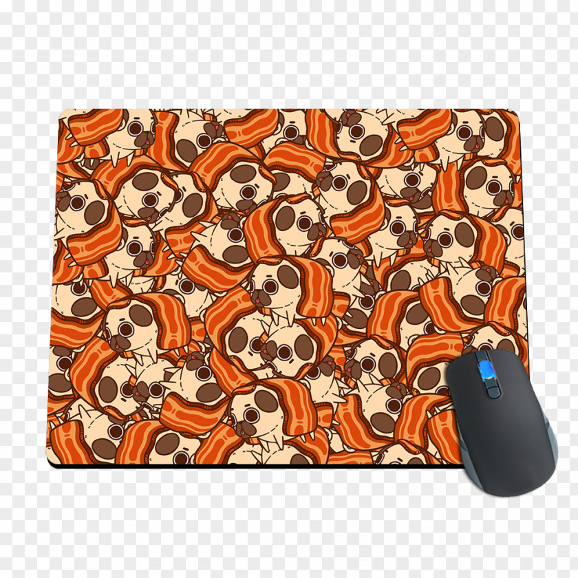 Bacon Place Mats Brown Pattern PNG