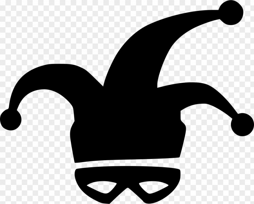 Black And White Hat Joker Clown Clip Art PNG