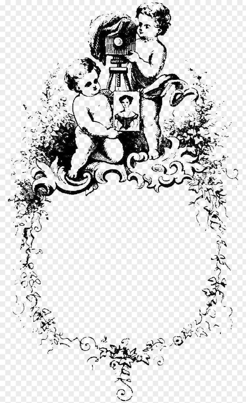 Foreign Baby Black And White Illustrations Drawing Illustration PNG