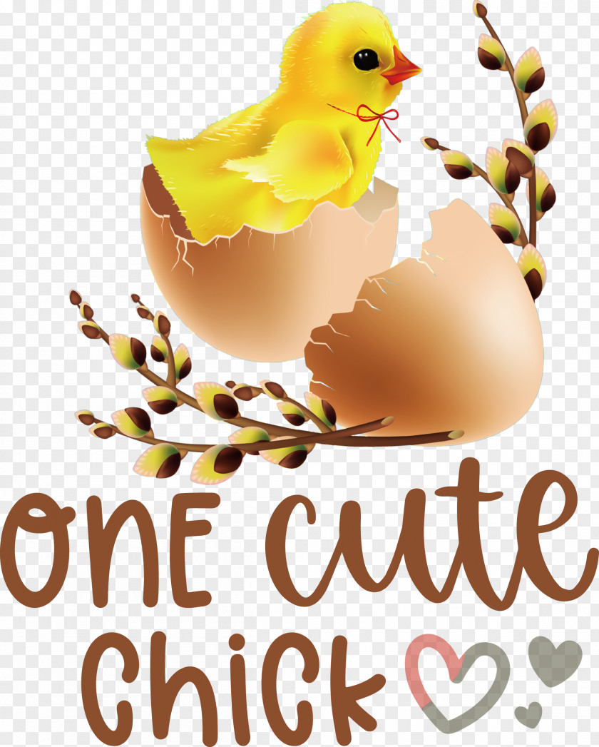 One Cute Chick Easter Day Happy PNG