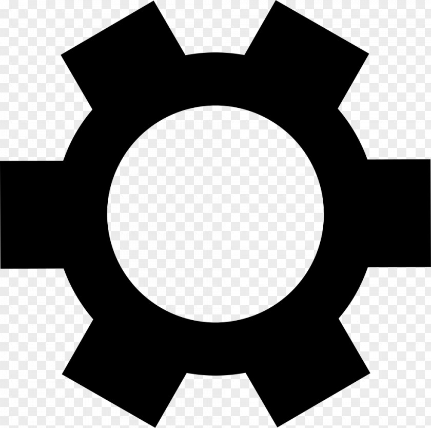 Shape Black Gear Symbol PNG