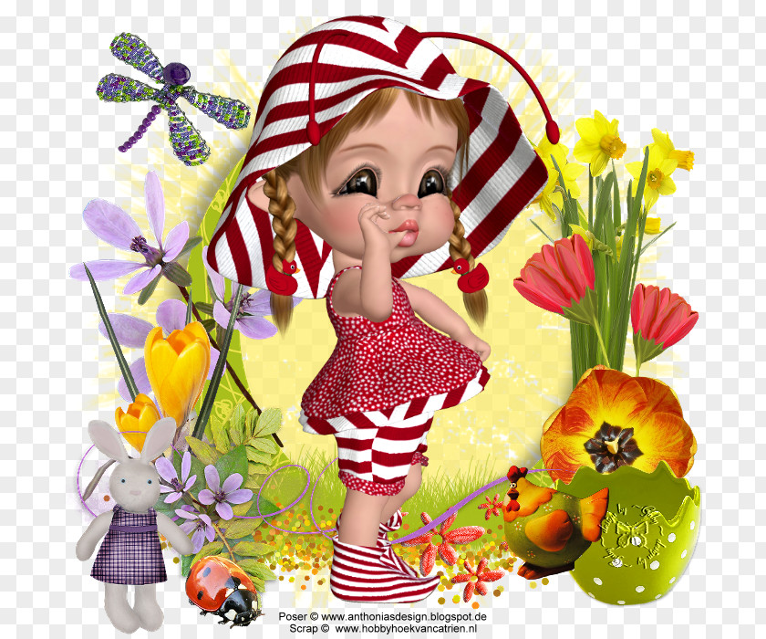 Atom Text Editor Icon Floral Design Illustration Character Doll PNG