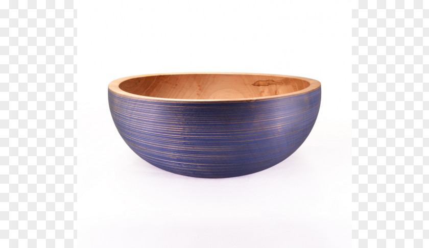 Wooden Bowl Cobalt Blue PNG
