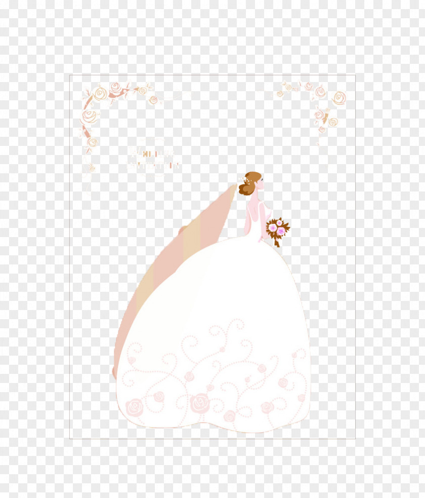 Beautiful Bride To Pull Material Free Gown Petal Hand Pattern PNG