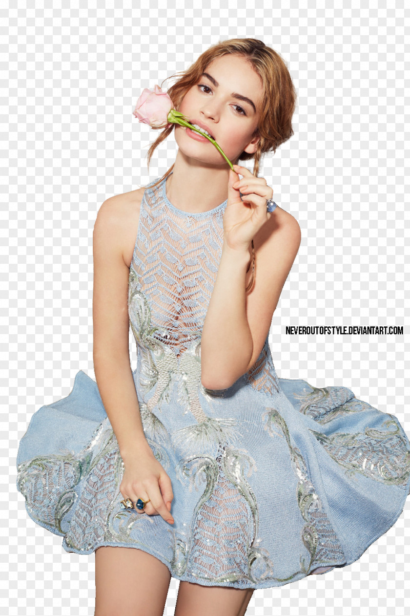 Lily James Cinderella Lady Rose MacClare Actor Desktop Wallpaper PNG