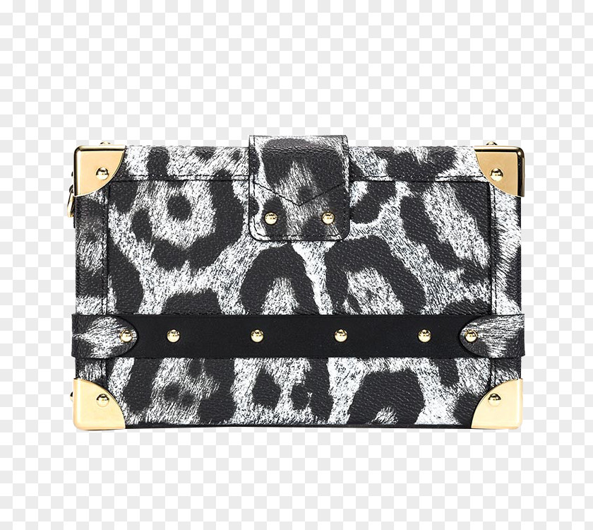 Louis Vuitton Ms. Bag On The Back Of Black And Gray Leopard Handbag Leather Used Good Trunk PNG