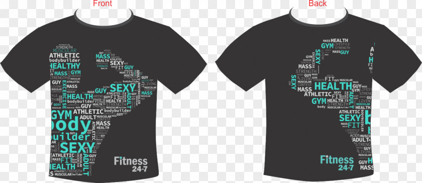 Gym T-shirt Design Long-sleeved Polo Shirt PNG