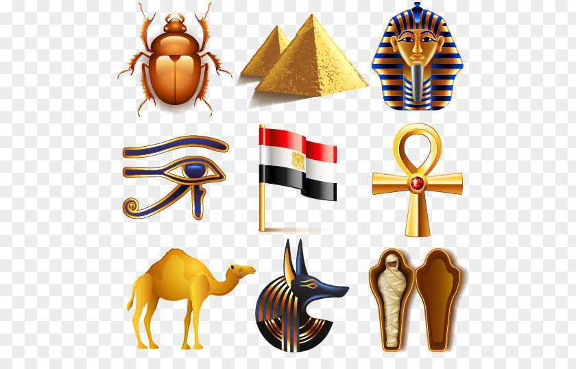 Mask Camel Pyramids Egyptian Pharaoh Mummy Beetle Icon PNG