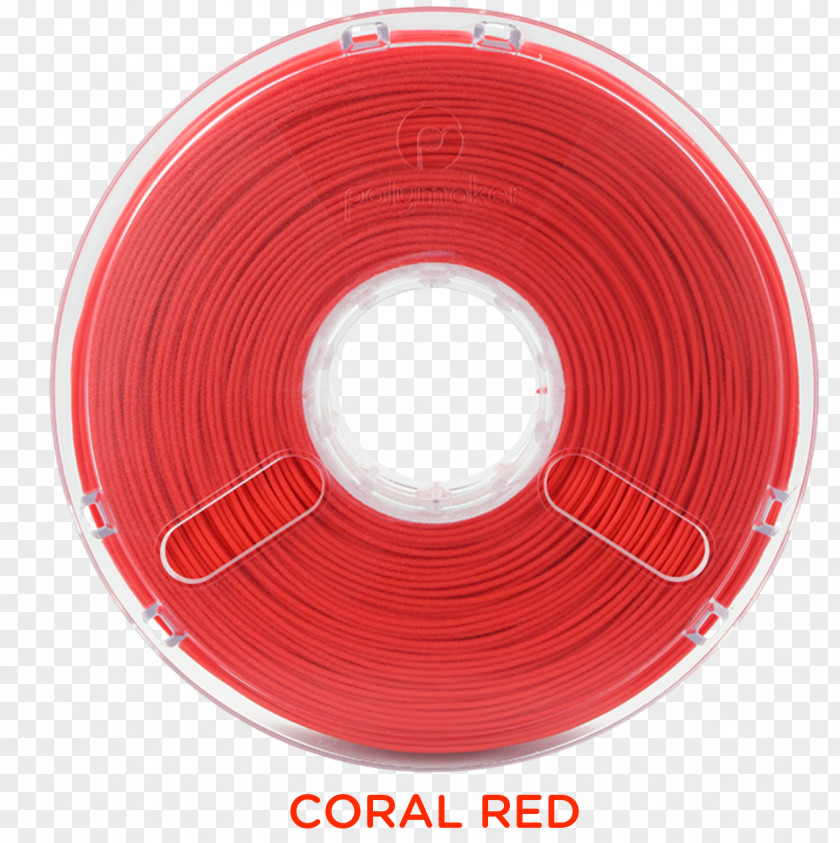 Red Coral 3D Printing Filament Polylactic Acid Printer Fused Fabrication PNG