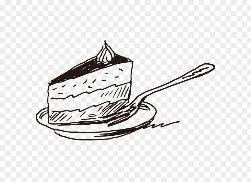 Vector Sketch Cake Cafe Chocolate Chiffon Pastry PNG