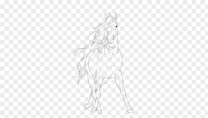 Wolves Line Art Pony Mustang Sketch PNG