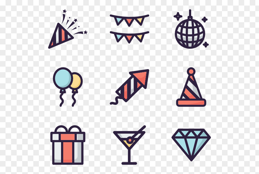 Year End Party Icon Design New Clip Art PNG