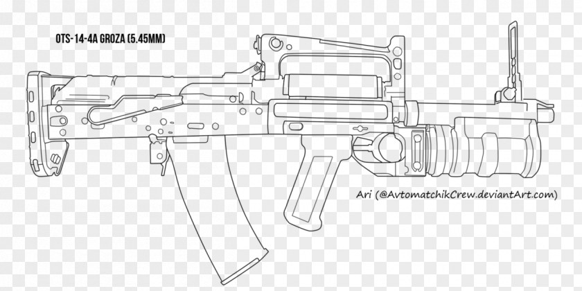 Car Gun Barrel Line Art Drawing PNG