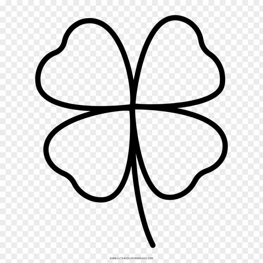 Clover Four-leaf Drawing Coloring Book Clip Art PNG