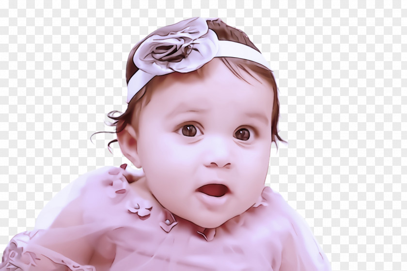 Headband Cheek Child Face Baby Pink Hair Accessory PNG