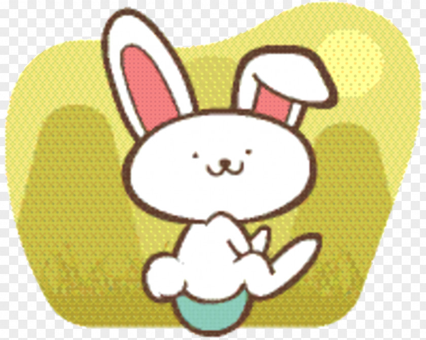 Smile Sticker Easter Bunny Background PNG