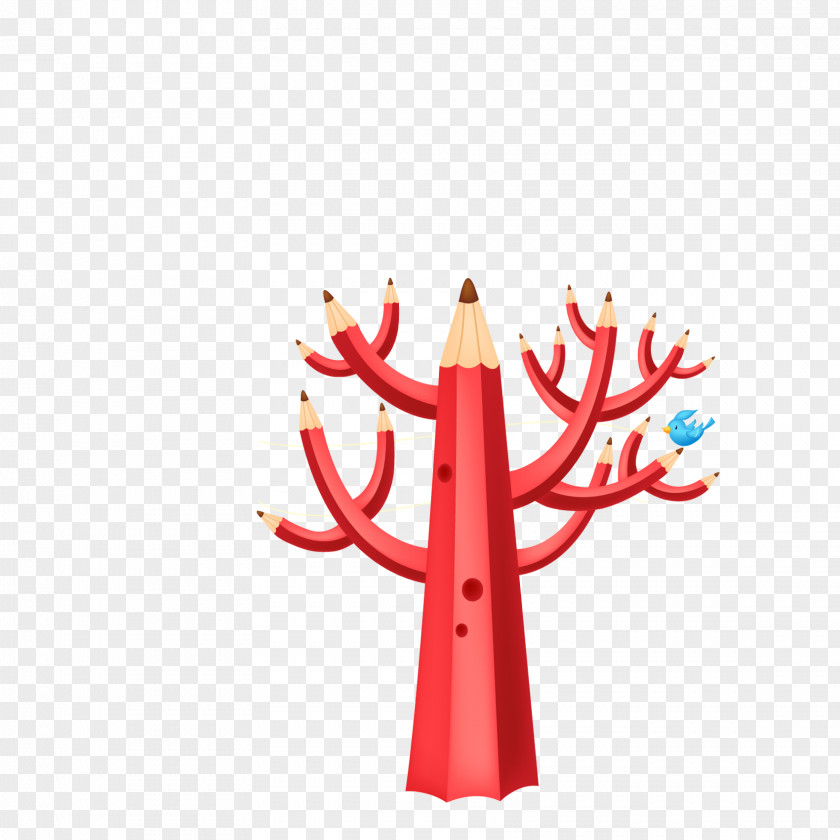 Cartoon Pencil Tree Clip Art PNG