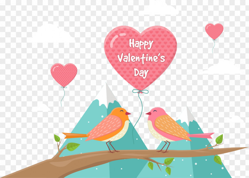Pink Love Birds Bird Valentines Day Clip Art PNG