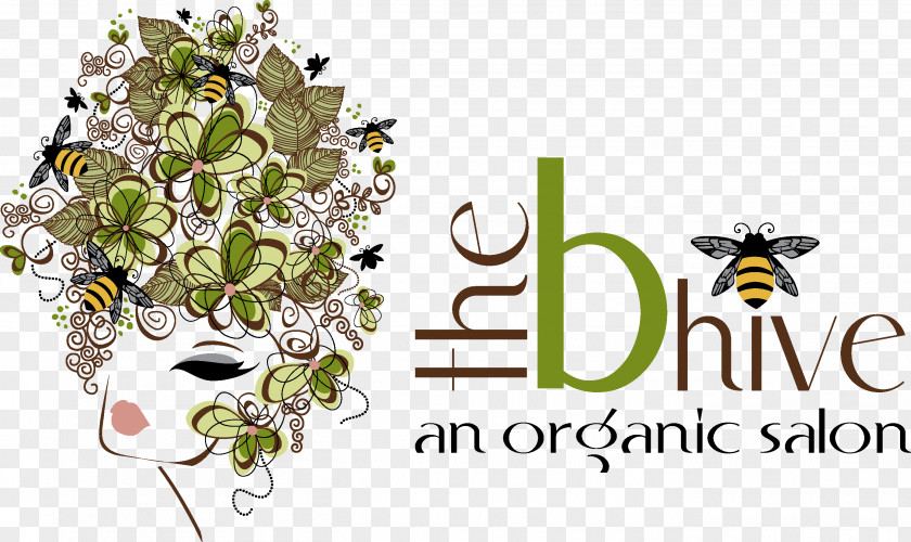 The B Hive Organic Salon Beauty Parlour Floral Design Day Spa Business PNG
