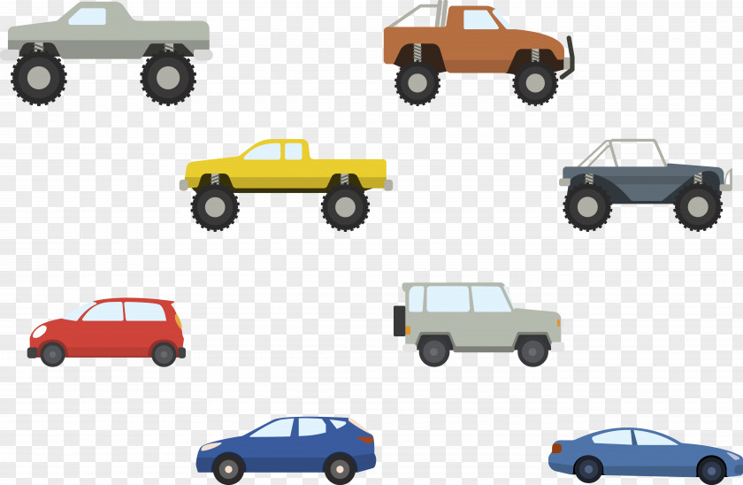 Cartoon Car Collection PNG