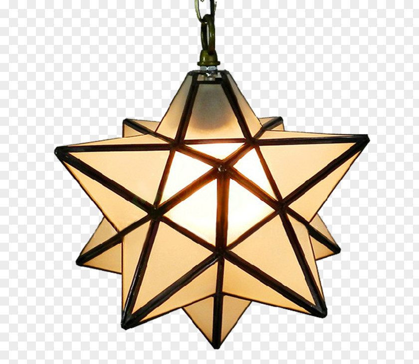 Five Star Pendant Lamp Light Fixture Lighting Moravian PNG