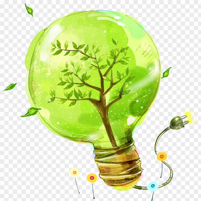Light Bulb Thinking Energy Conservation Image Environmental Protection Clip Art PNG