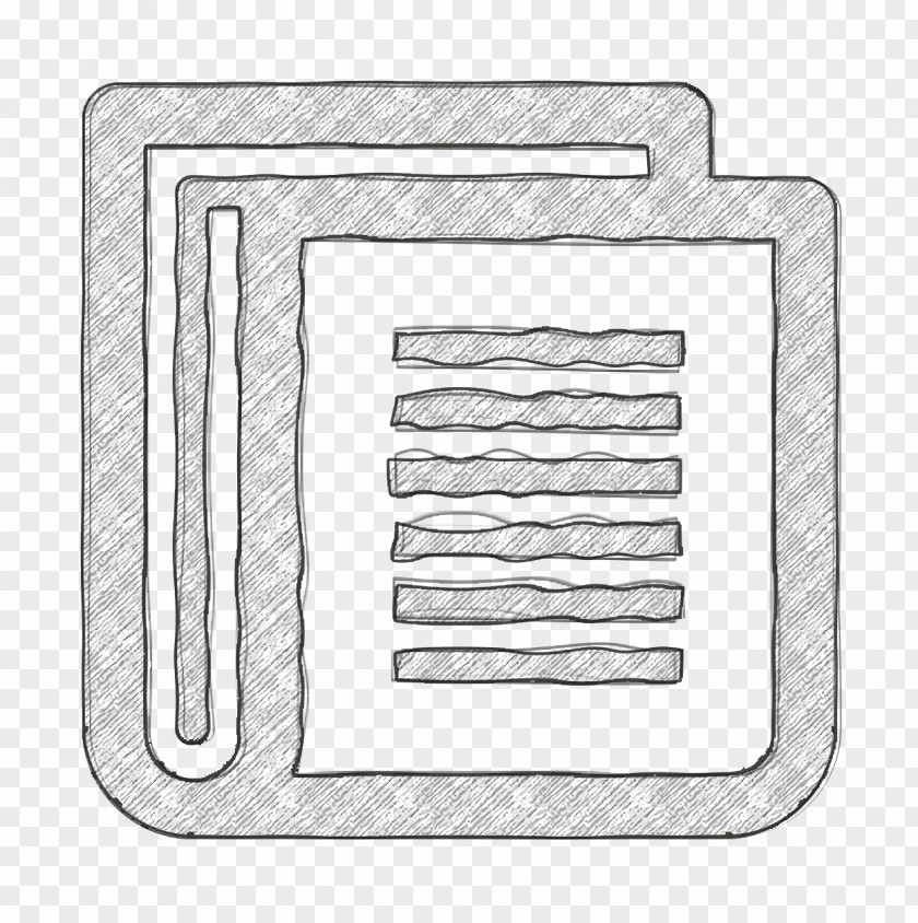 Line Art Rectangle News Icon Newspaper PNG