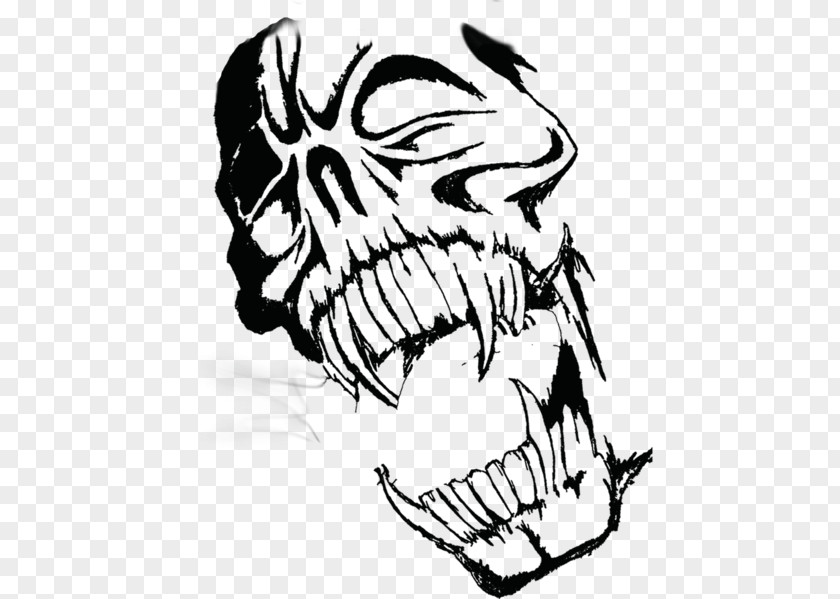 Metallica Black And White Skull Logo PNG