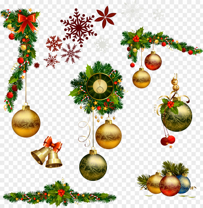 Christmas Elements Ornament Decoration Clip Art PNG