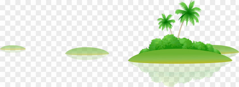 Fresh Summer Green Island Vector Arecaceae Icon PNG
