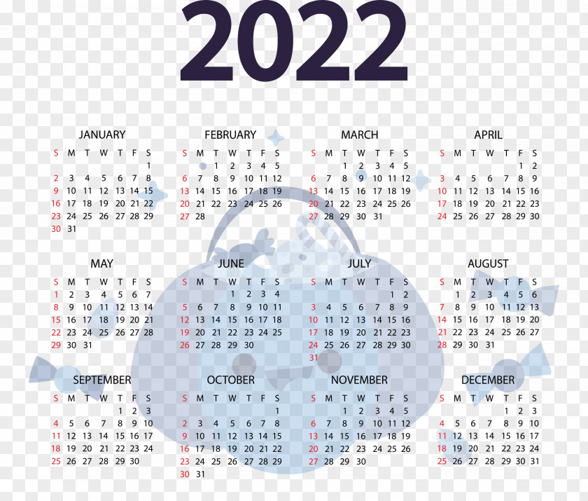 2022 Calendar Year 2022 Calendar Printable Year 2022 Calendar PNG