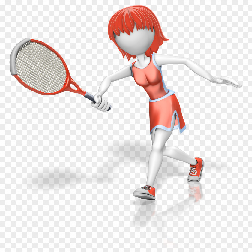 Cartoon Badminton Tennis Sport Female Racket Clip Art PNG